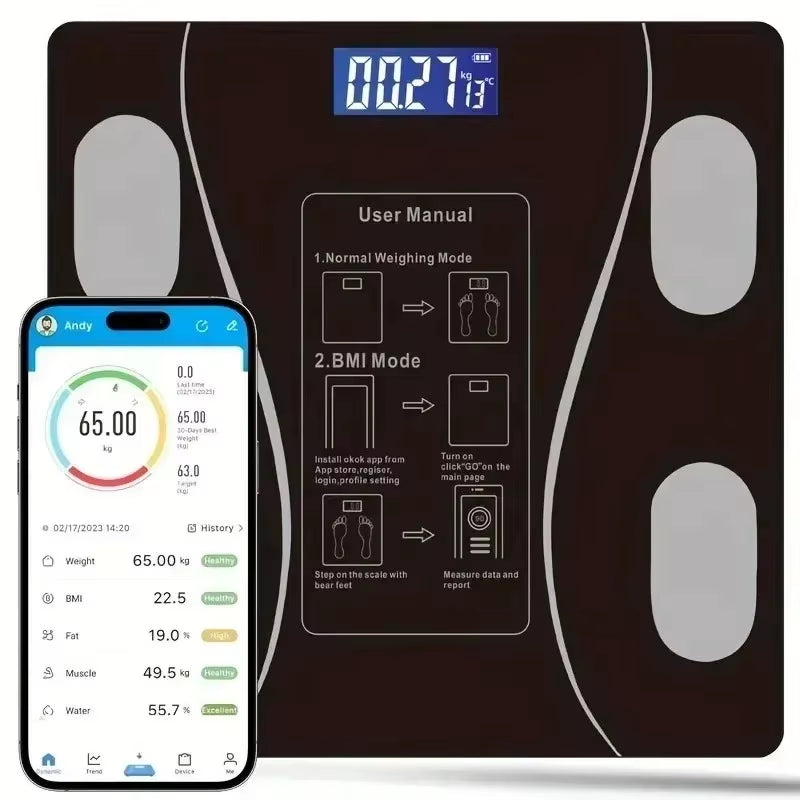 Electronic Scale Weight Scale Body Fat Scale Household Accurate Small Body Scale Electronic Scale Intelligent Body Fat Scale