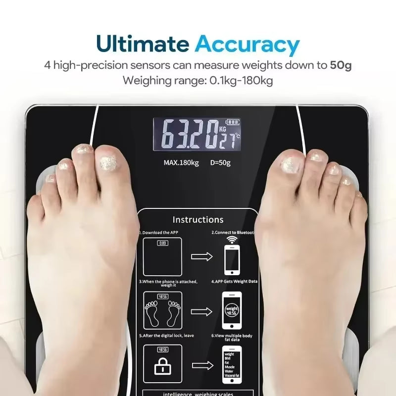 Electronic Scale Weight Scale Body Fat Scale Household Accurate Small Body Scale Electronic Scale Intelligent Body Fat Scale