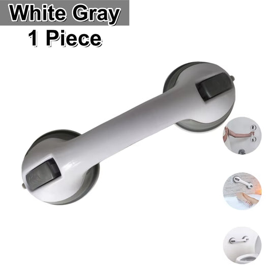 Dual Locking Suction Cup Anti-Slip Shower Safety Handle Toilet Grab Bar for Bathroom Support Elderly Balance Assist Handles